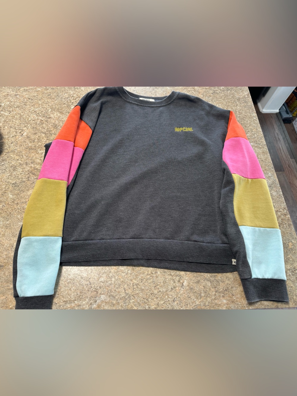 Multicolor Gray Fleece Pullover